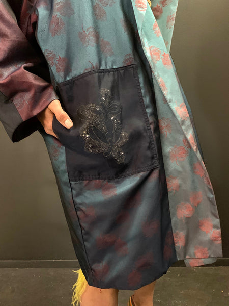 Oversized balmacaan opera jacket (Teal)