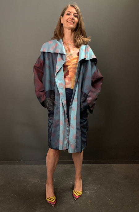 Oversized balmacaan opera jacket (Teal)