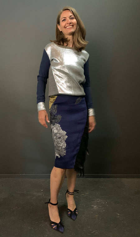 Brocade Feather Skirt