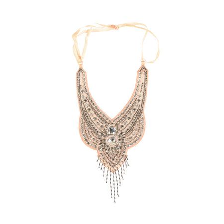 Crystal Fringe Bib Neckpiece (2 backing colour options)