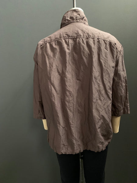 Cotton/Metal Blouson Sash Tie Jacket
