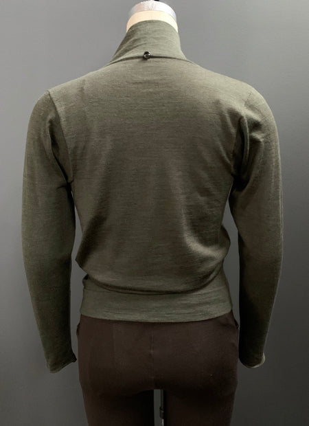 Tacked Drape Long Sleeve Cowl Neck Top (Also Available in Graphite)