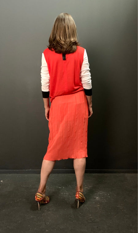 Technical Stretch Slim Pleat Skirt