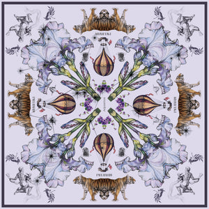 Aquarius Birth Month Silk-Blend Scarf - Limited Edition Zodiac Collection - Edition 1