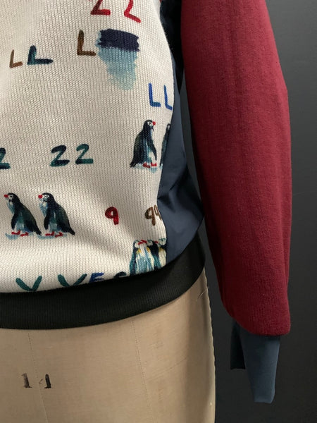 Bespoke Painted Penguin Sweatshirt- M