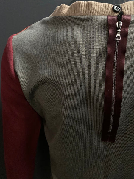 Bespoke Embroidered Lace Jersey Sweatshirt- S
