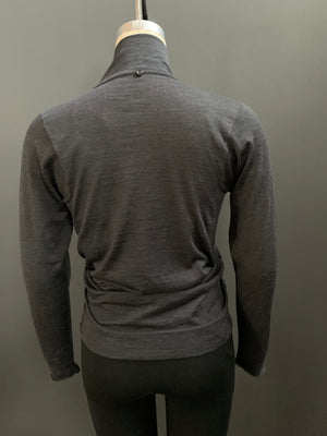 Tacked Drape Long Sleeve Cowl Neck Top (Also Available in Graphite)