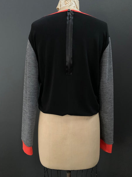 Bespoke Matte Sequin Birdseye Viscose Jersey Sweatshirt- L/XL