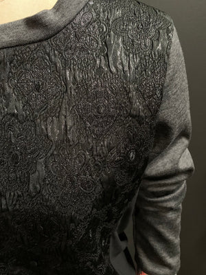 Bespoke Lurex Brocade Jersey Sweatshirt- M