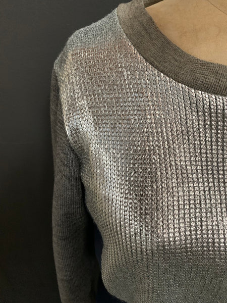 Bespoke Laminated Cut Knit Sweatshirt