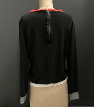 Bespoke V-neck Sequin Jersey Sweatshirt- M