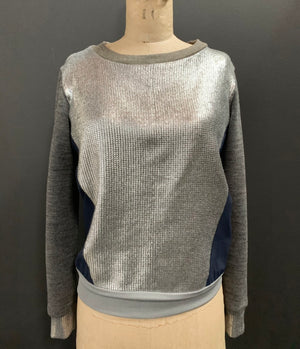 Bespoke Laminated Cut Knit Sweatshirt