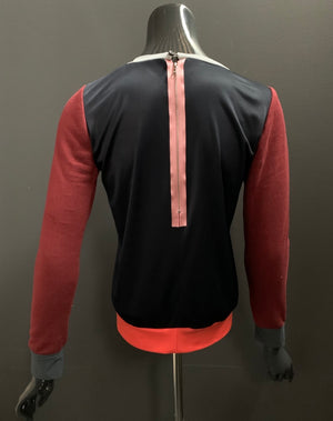 Bespoke Lace Embroidered Rib Jersey Sweateshirt- XS